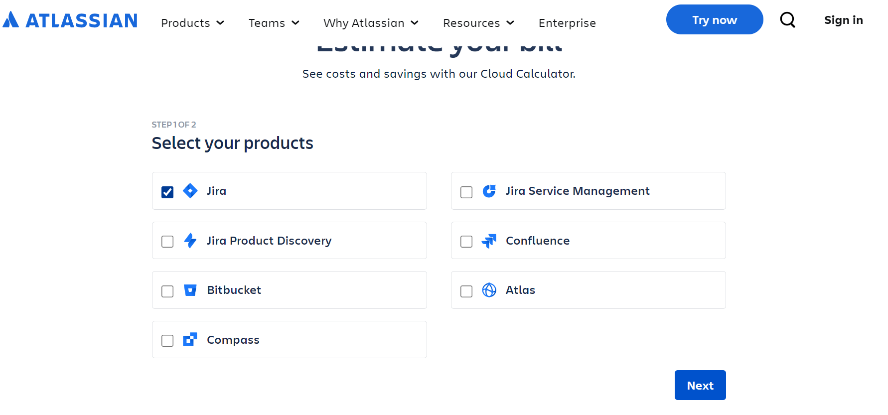 Atlassian Cloud Migration pricing calculator